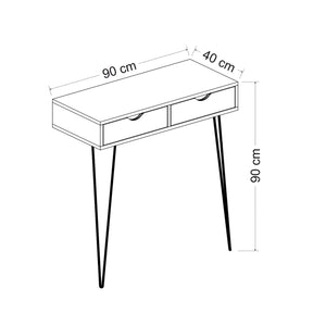 [en.casa] Console tafel sidetable Ebeltoft 90x90x40 cm wit