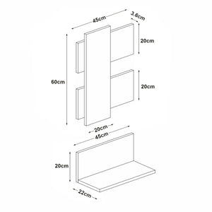 [en.casa] Wandplank Egtved Eiken en antraciet