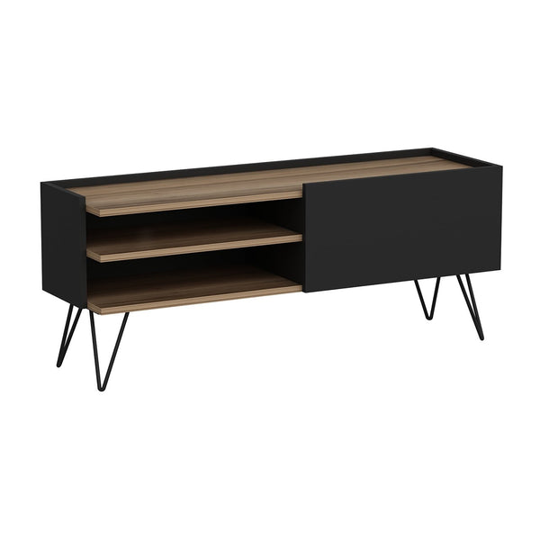 [en.casa] TV meubel Dronninglund 124x37x50 cm zwart