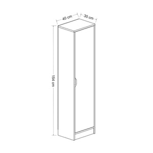 [en.casa] Opbergkast Egvad 154x40x30 cm walnootkleurig wit
