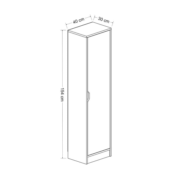 [en.casa] Opbergkast Egvad 154x40x30 cm walnootkleurig wit