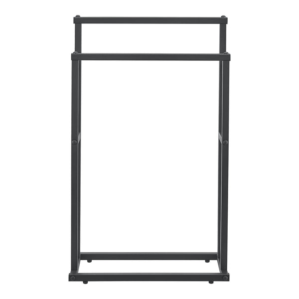 Handdoekhouder met 2 stangen 78 x 48 x 24 cm Zwart [en.casa]