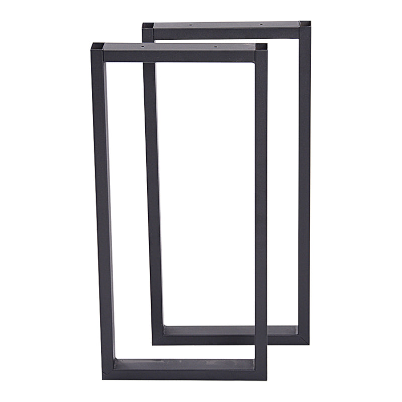 Maatschets [en.casa] Stalen onderstel Møldrup set van 2 tafelpoot 56x27 cm zwart mat