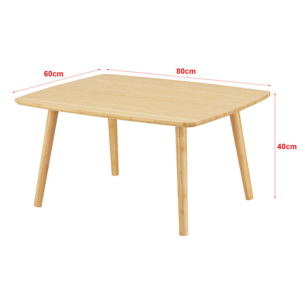 [en.casa] Salontafel Nurmijärvi bamboe 80x60x40 cm houtkleurig