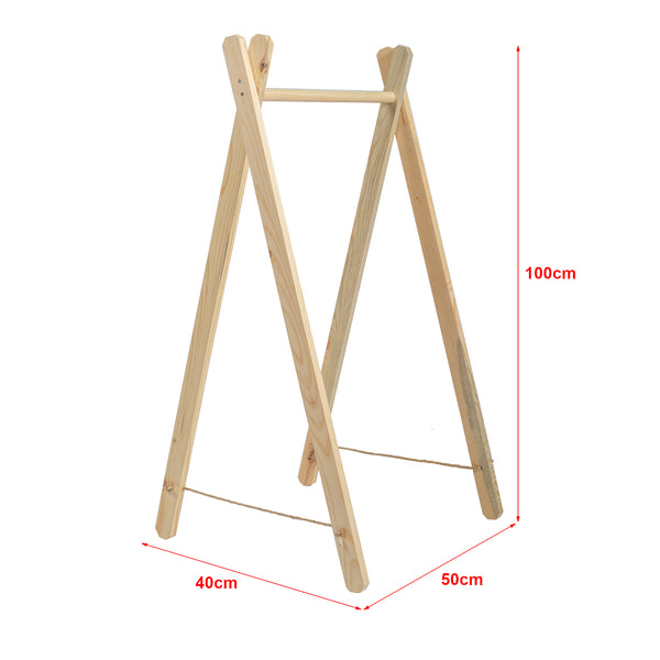 [en.casa] Kledingrek Løkken 100x50x40 cm houtkleurig