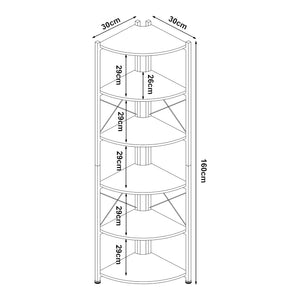 [en.casa] Plantenstandaard Ulfborg 160x30x30 cm houtkleurig en zwart