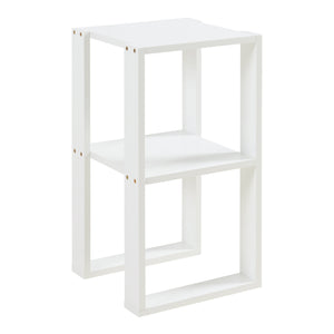 [en.casa] Bijzettafel Thyholm met plank 55x30x30 cm wit