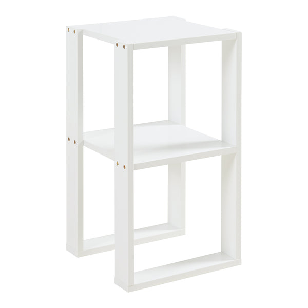 [en.casa] Bijzettafel Thyholm met plank 55x30x30 cm wit