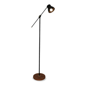 [lux.pro] Staande lamp Peterborough 145 cm E27 houtkleurig en zwart