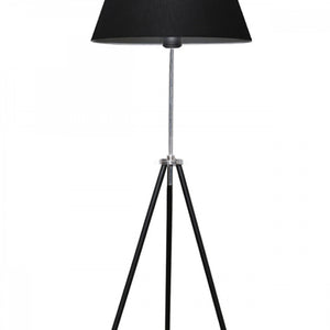 [lux.pro] Staande lamp Livingston 150 cm E27 zwart en zilverkleurig