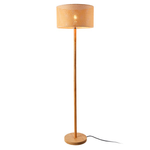 [lux.pro] Staande lamp Rochdale 154 cm E27 houtkleurig en geelbruin