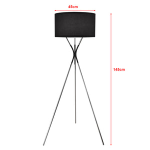 [lux.pro] Staande lamp Athlone 145 cm zilverkleurig en zwart