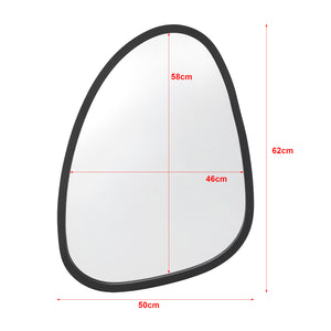 [en.casa] Spiegel Grottole hangend 62x50 cm zwart mat