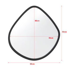 [en.casa] Spiegel Galatone hangend 64x60 cm zwart mat