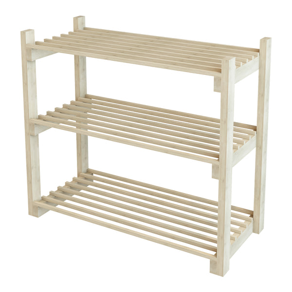 [en.casa] Schoenenrek Them 60x68x30 cm houtkleurig