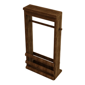 [en.casa] Toiletpapierhouder Thyborøn 62x30x14 cm houtkleurig donker