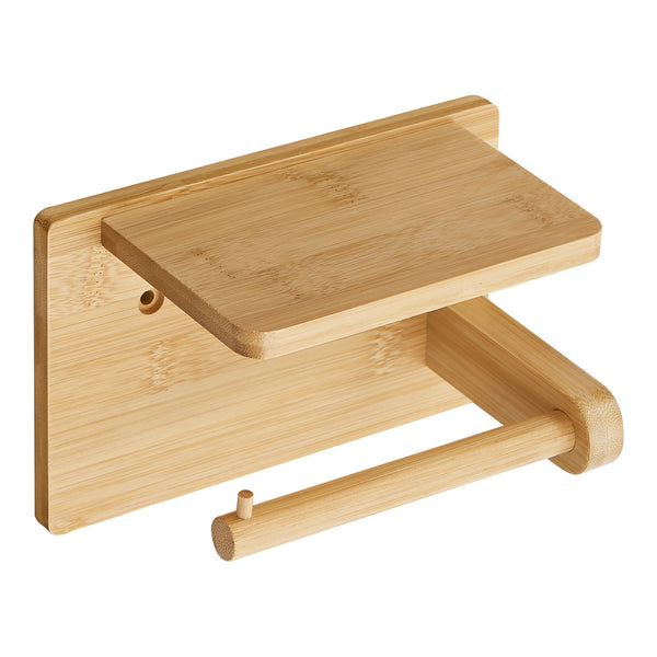 [en.casa] Toiletrolhouder Vallentuna bamboe 12x18x10,5 cm houtkleurig