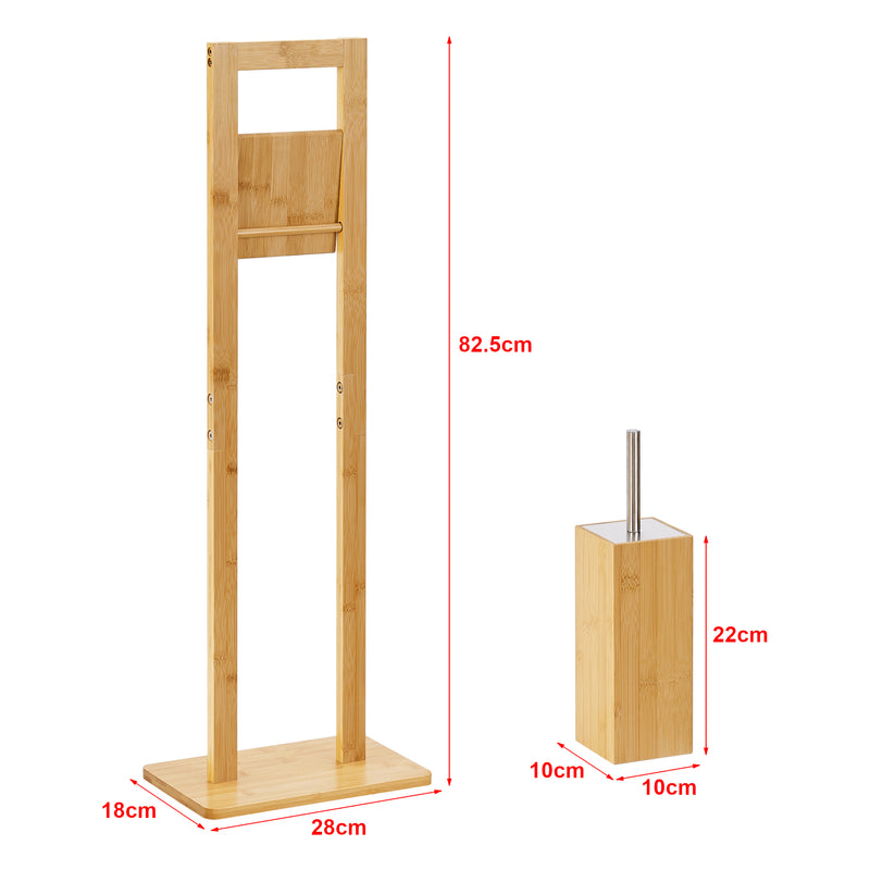 Maatschets [en.casa] Toiletrolhouder Västerås met toiletborstel 82,5x28x18 cm