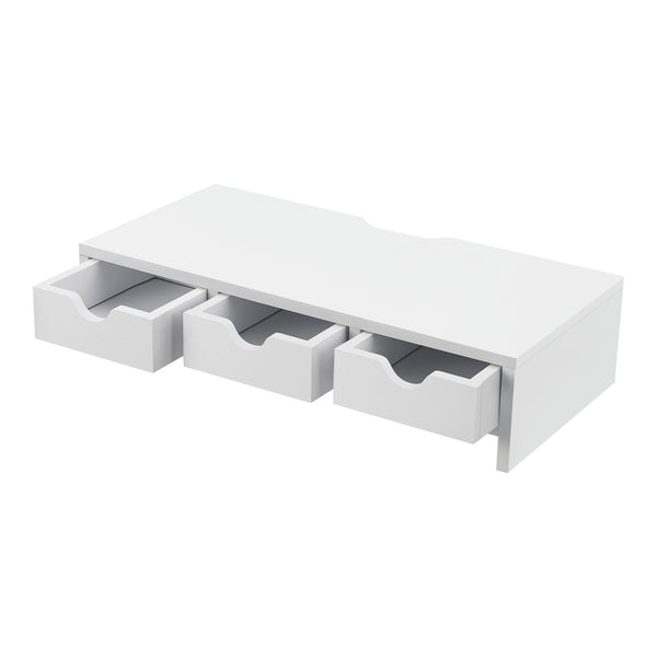 [en.casa] Monitorstandaard Ruovesi verhoger 12x51x25 cm wit