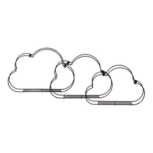 [en.casa] Wandrek Tønder metaal set van 3 zwart