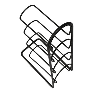 [en.casa] Wijnrek Anchamps metaal 43,5x11,5x21 cm zwart