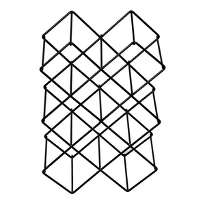 [en.casa] Wijnrek Apremont metaal 43x28,5x15 cm zwart