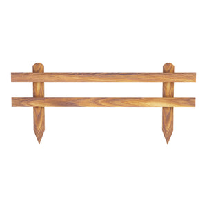 [en.casa] Tuinhek Krölpa voortuinhek set van 2 houtkleurig