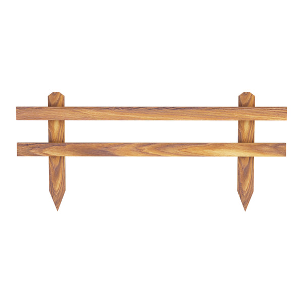 [en.casa] Tuinhek Krölpa voortuinhek set van 2 houtkleurig