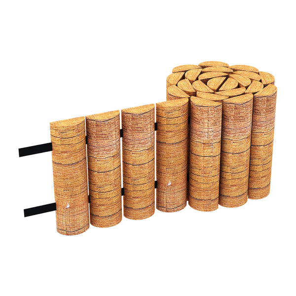 [en.casa] Palissade Rotta borderrand grenen 150 cm houtkleurig