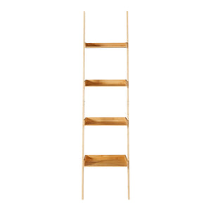 [en.casa] Badkamerrek Göinge bamboe ladderplank met 4 planken