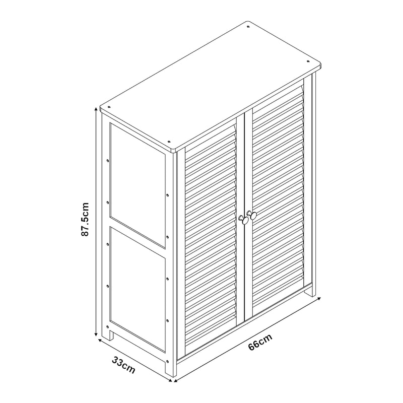 Maatschets [en.casa] Schoenenkast Klamp 87,5x66x33 cm bamboe