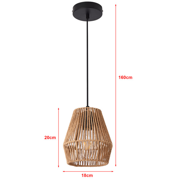 lux.pro Hanglamp Liverpool 160x18 cm zwart en beige E27