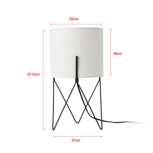 lux.pro Tafellamp Slough bureaulamp 37,5x21x21 cm zwart en wit E14