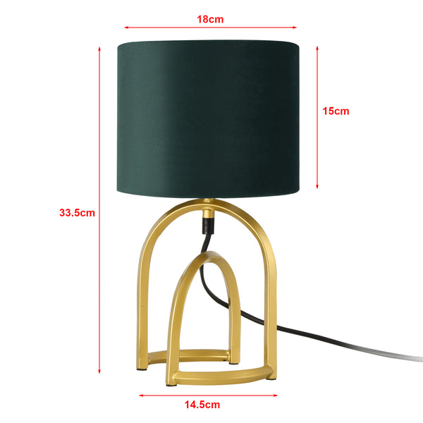 lux.pro Tafellamp Smethwick bureaulamp E14 goudkleurig en donkergroen