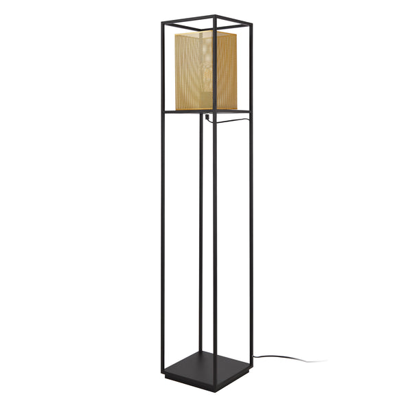 lux.pro Staande lamp Southport 123x22x22 cm zwart en goudkleurig