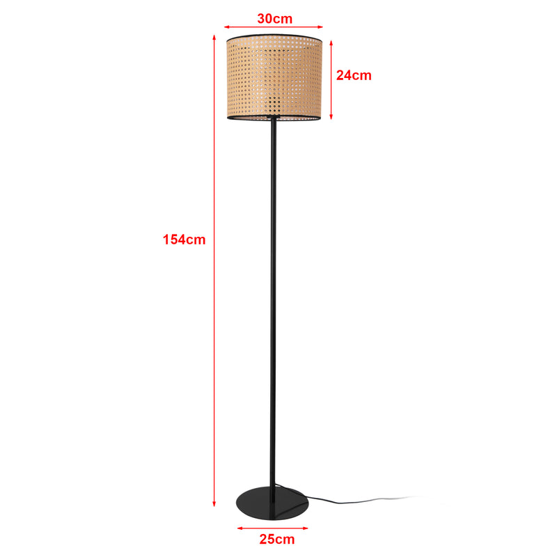 Maatschets lux.pro Staande lamp Helens vloerlamp 154x30 cm zwart en beige