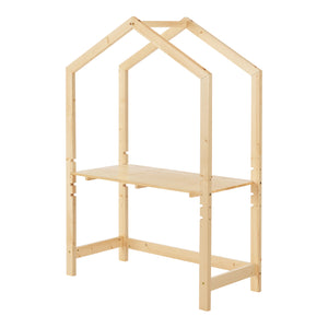 [en.casa] Kinderbureau Suså 160x110x50 cm verstelbaar houtkleurig