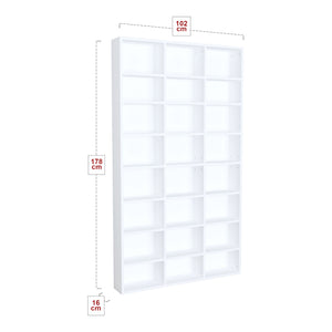 [en.casa] Boekenkast Askvoll schap 178x102x16 cm wit