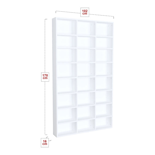 [en.casa] Boekenkast Askvoll schap 178x102x16 cm wit