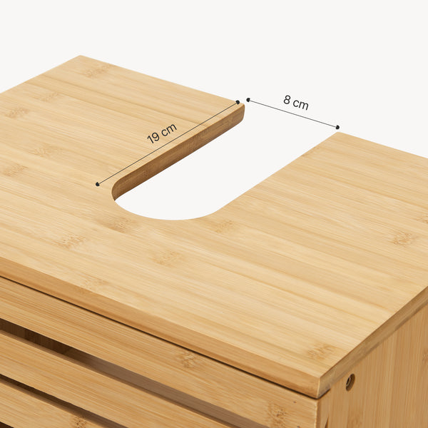 [en.casa] Bamboe wastafelonderkast Iveland 60x40x30 cm houtkleurig