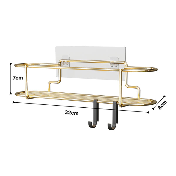 [en.casa] Keukenrek Naantali kuidenrek 32x8x7 cm goudkleurig en zwart