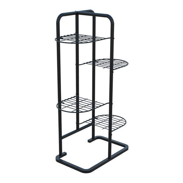 [en.casa] Plantenstandaard Pedersöre met 4 planken 83x52x25 cm zwart