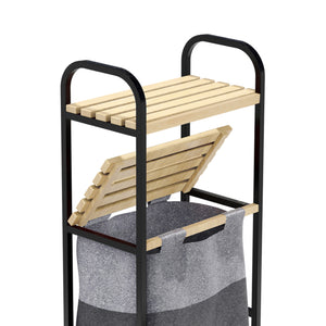 [en.casa] Badkamerrek Pello met 2 planken en 1 waszak 100x39x22 cm