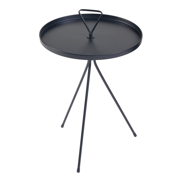 [en.casa] Bijzettafel Odal rond 65xØ41 cm zwart