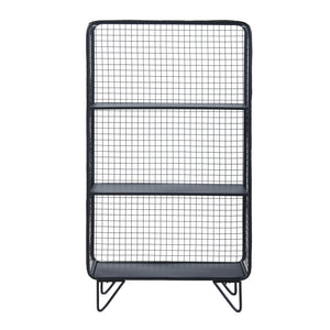[en.casa] Staand rek Volda open kast 90x50x19 cm zwart