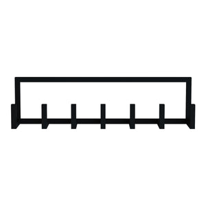 [en.casa] Wandkapstok Lyngen 75x10x20 cm zwart