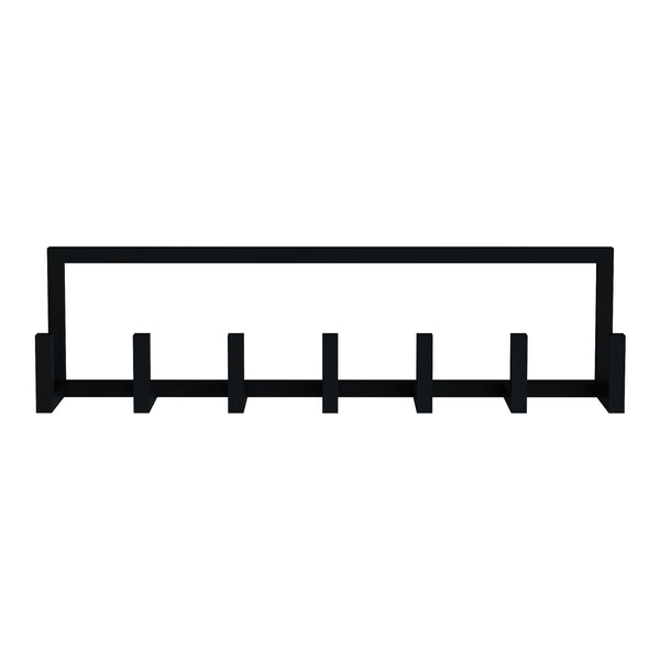 [en.casa] Wandkapstok Lyngen 75x10x20 cm zwart