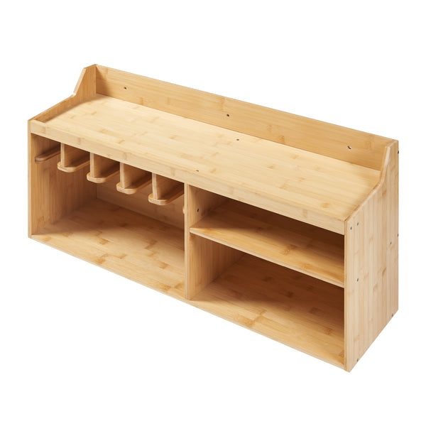 [en.casa] Gereedschap wandrek Gjemnes 86x25x45 cm bamboe