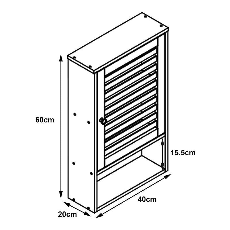 Maatschets Badkamerkast Gjesdal 60x40x20 cm bamboe naturel [en.casa]