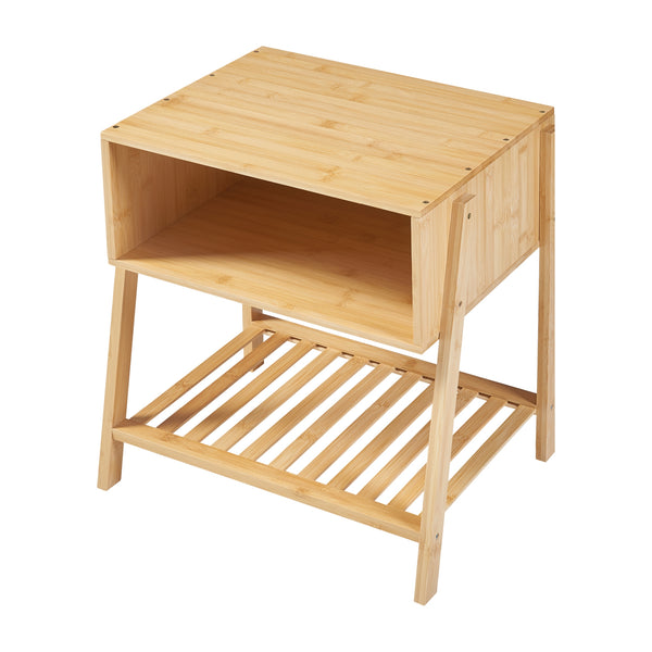 [en.casa] Bijzettafel Håbo 50x45x36 cm bamboe